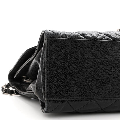 Chanel Crumpled Grained Calfskin Jumbo CC Crave Flap Black 9 of 10