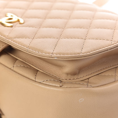 Chanel Calfskin Quilted Messenger Flap Beige 12 of 13