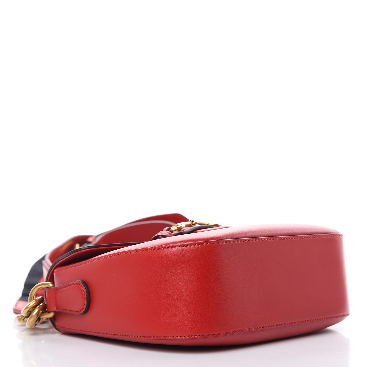 Ruinart Calfskin Medium Lady Web Shoulder Bag Hibiscus Red
