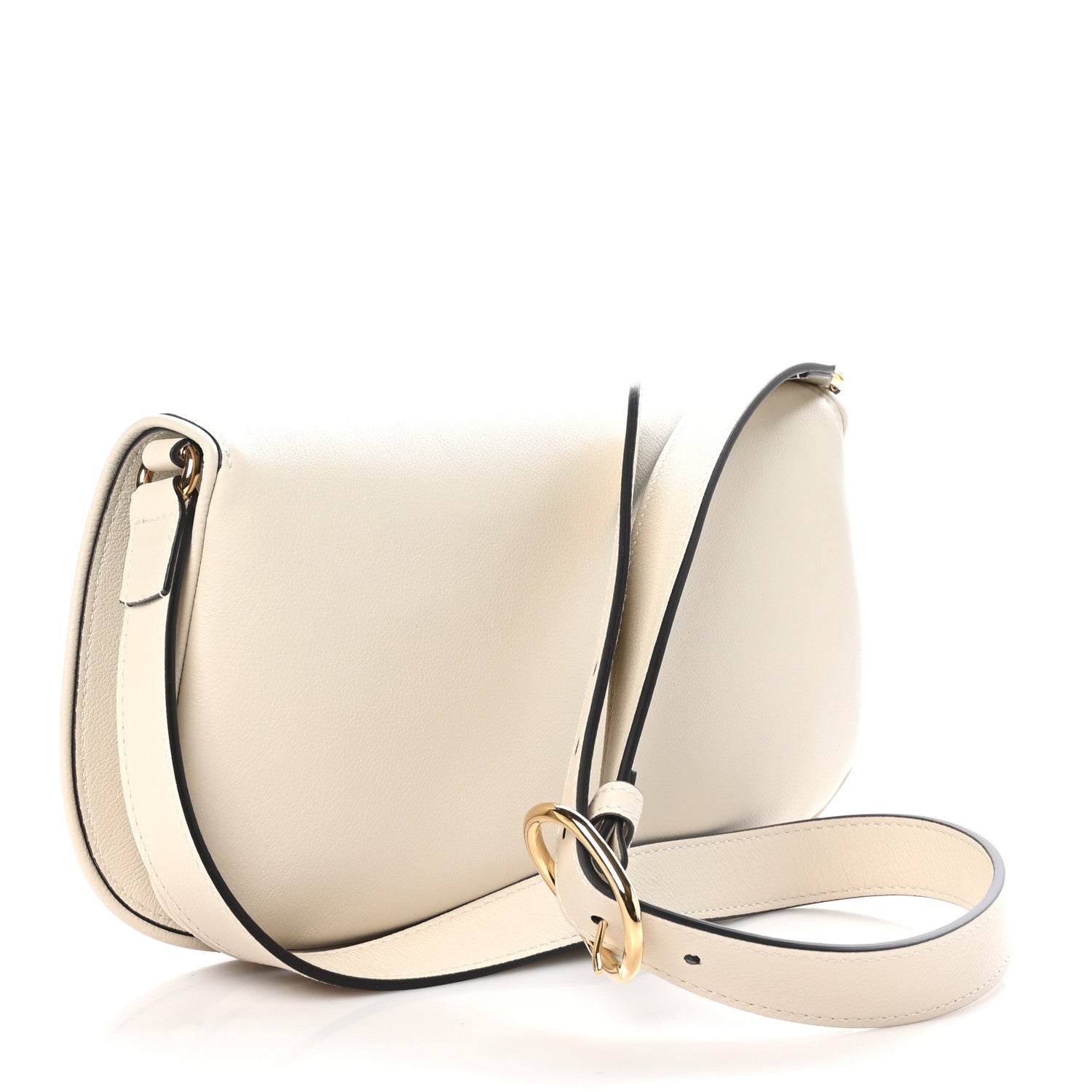Gucci Roxy Calfskin Blondie Chain Shoulder Flap Bag Mystic White 3 of 10