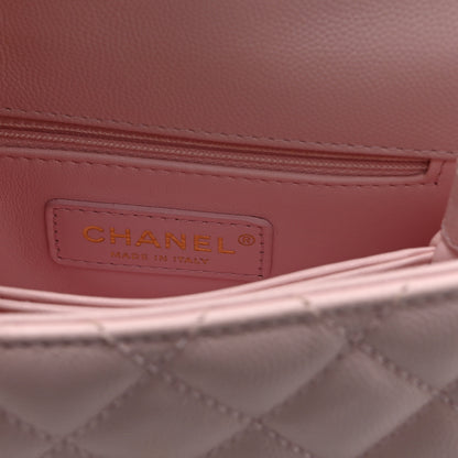 Chanel Caviar Quilted Extra Mini Coco Handle Flap Light Pink 6 of 10