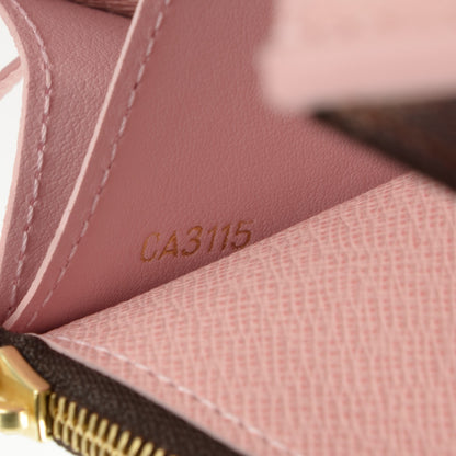 Louis Vuitton Damier Ebene Caissa Wallet Rose Ballerine 6 of 7