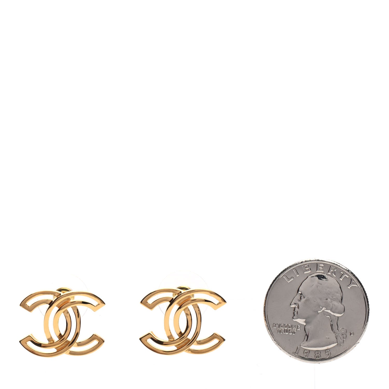 Chanel Metal Obazine CC Earrings Gold 2 of 5