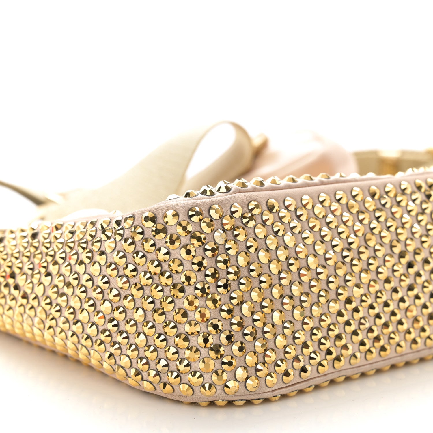 Prada Satin Crystal Re-Edition 2005 Shoulder Bag Platino 10 of 14