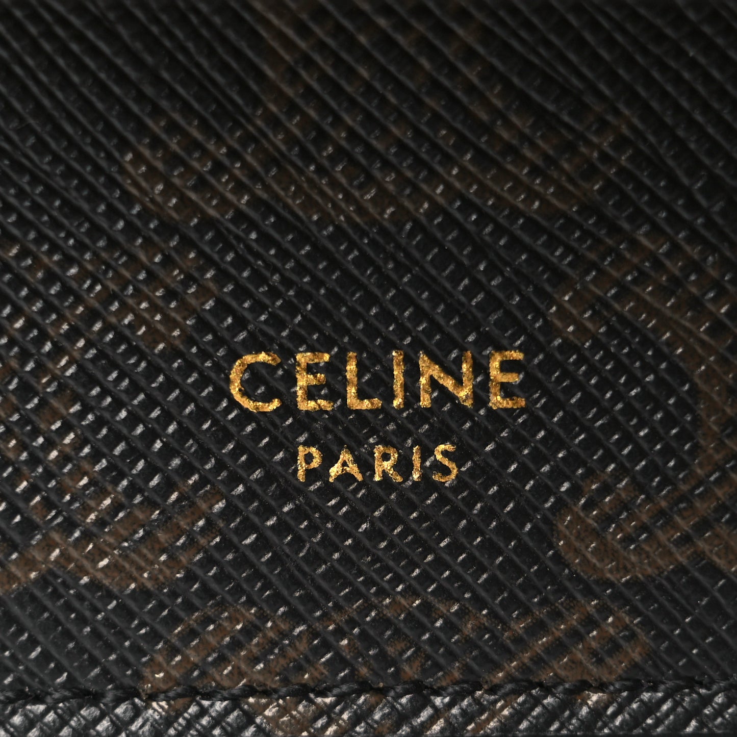 Triomphe Canvas Lambskin Wallet On Strap Tan