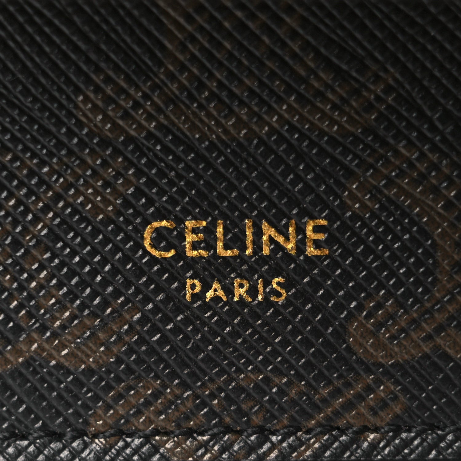 Celine Triomphe Canvas Lambskin Wallet On Strap Tan 6 of 11