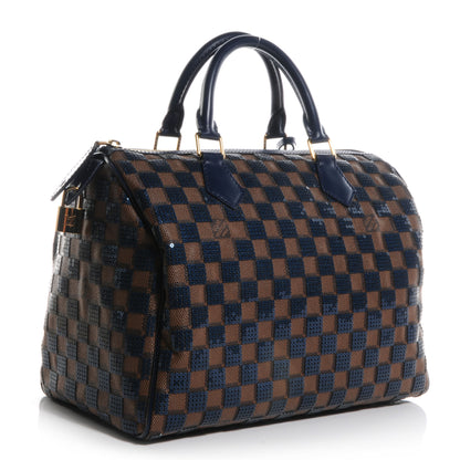 Louis Vuitton Damier Paillettes Speedy 30 Blue 3 of 7