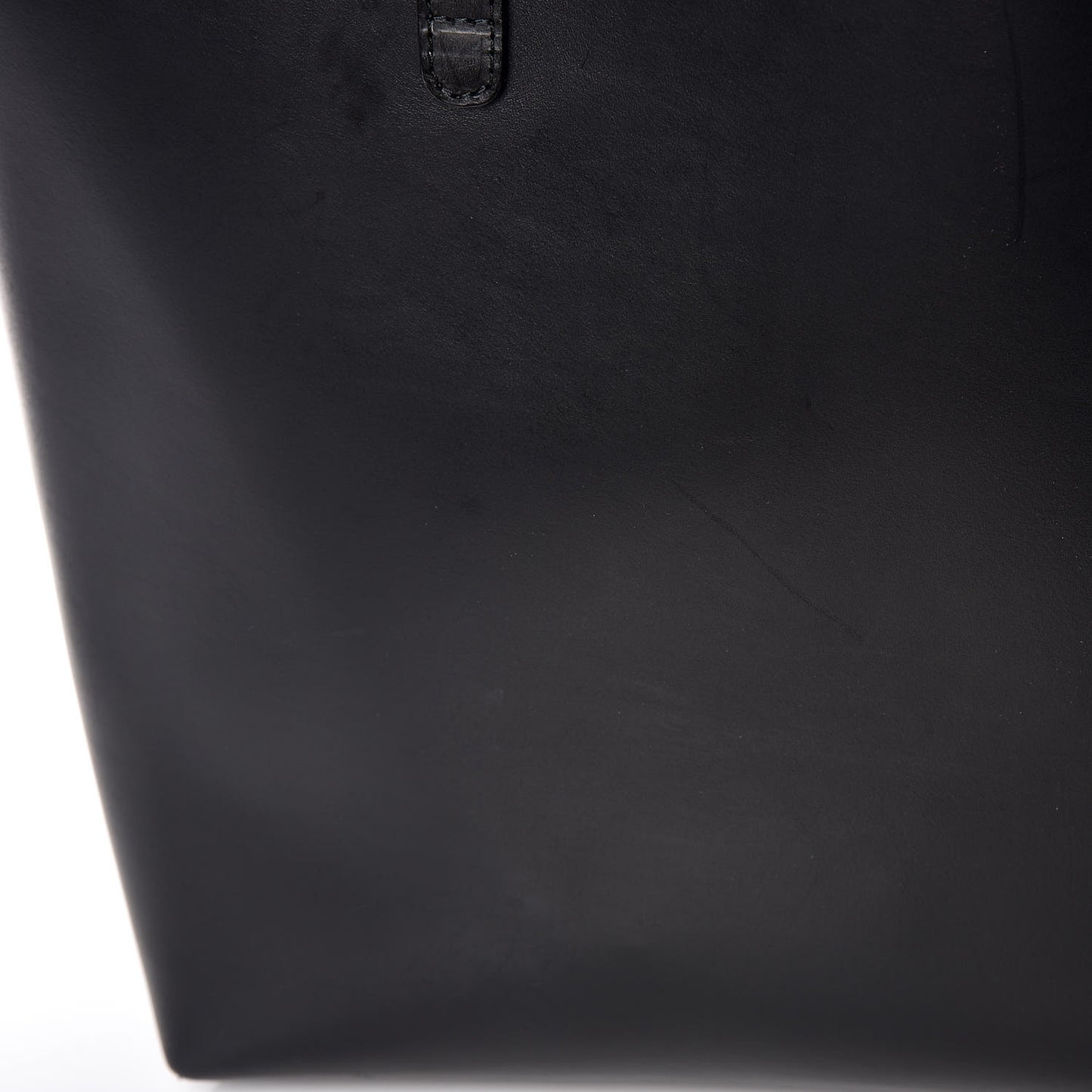 Calfskin Small Shopping Tote Black Blu
