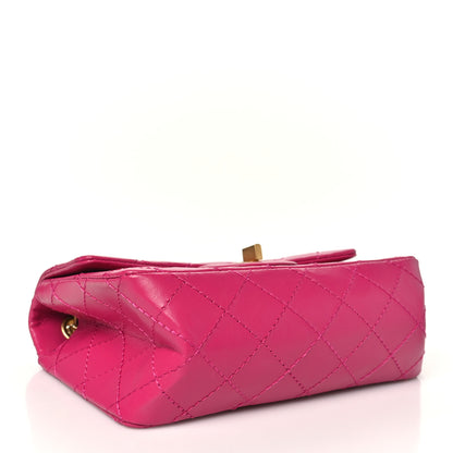 Chanel Aged Calfskin Quilted 2.55 Reissue Mini Flap Fuchsia 4 of 11