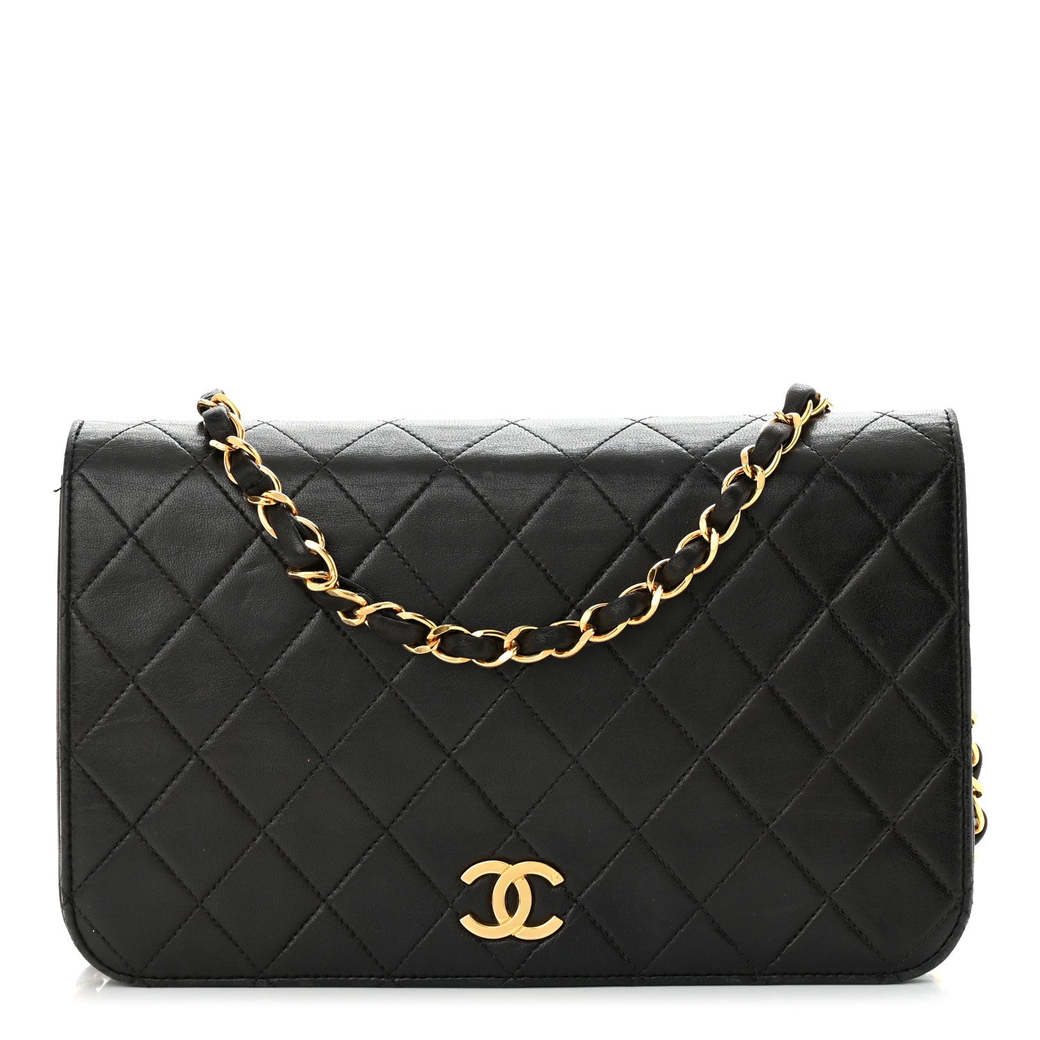 Chanel Lambskin Quilted Small Single Flap Black 1 of 13
