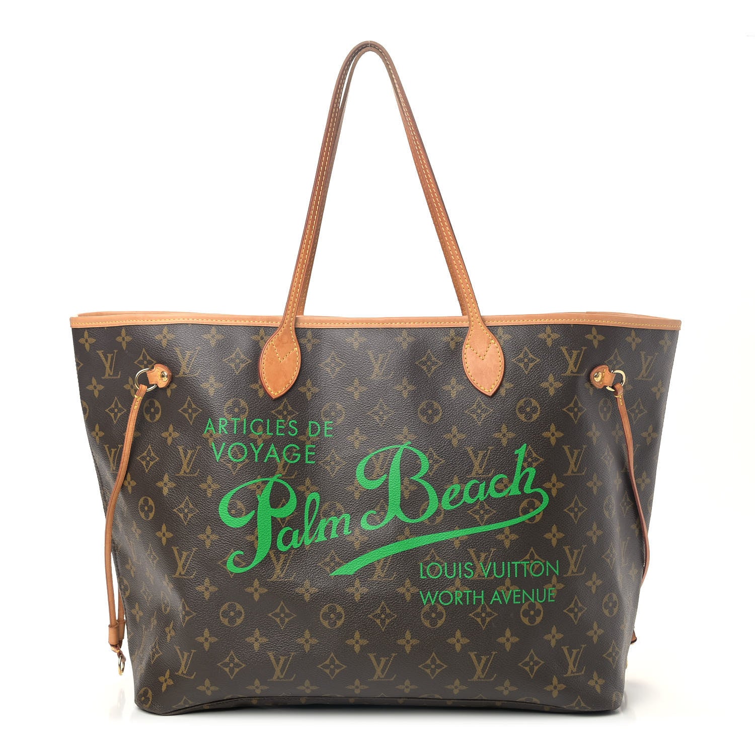 Louis Vuitton Monogram Palm Beach Neverfull GM Green 1 of 7