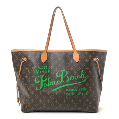 Louis Vuitton Monogram Palm Beach Neverfull GM Green 1 of 7