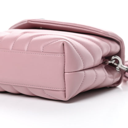 Saint Laurent Calfskin Y Quilted Monogram Toy Loulou Crossbody Bag Tender Pink 10 of 11