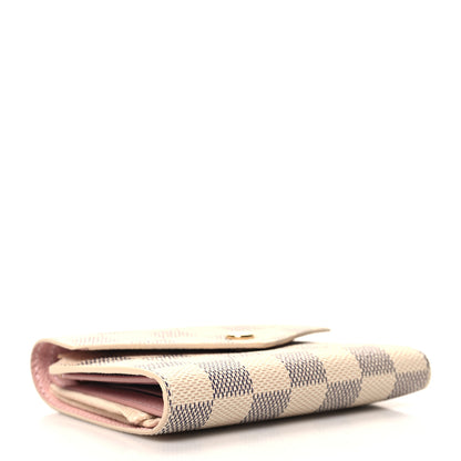 Louis Vuitton Damier Azur Victorine Wallet Rose Ballerine 4 of 7