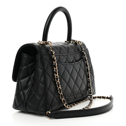 Chanel Caviar Quilted Mini Coco Handle Flap Black 3 of 9