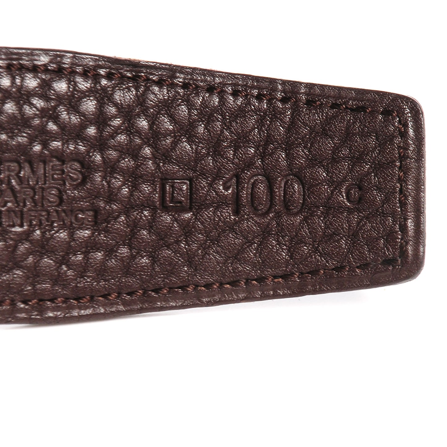 Box Togo Reversible Martelee Constance 40mm H Belt 100 Noir Chocolate
