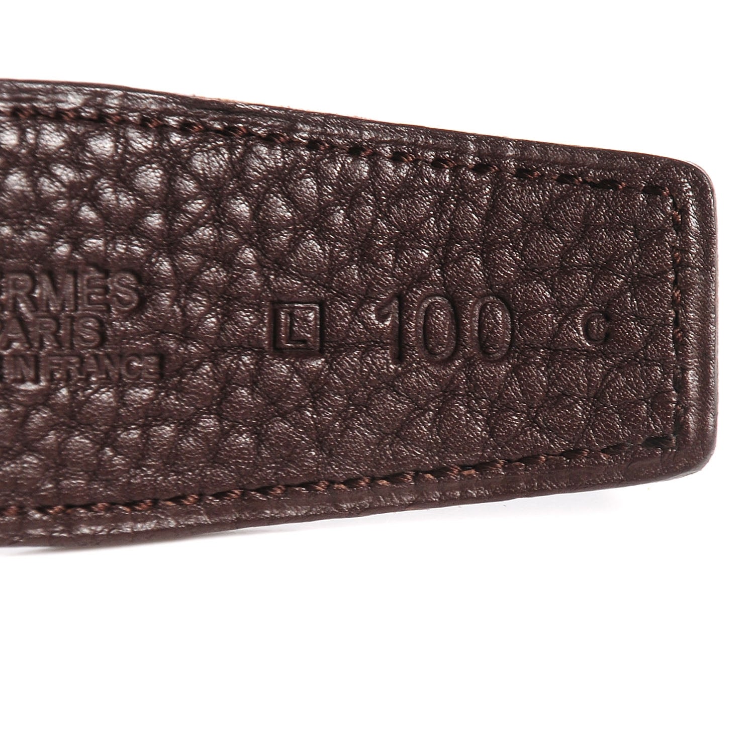 Hermes Box Togo Reversible Martelee Constance 40mm H Belt 100 Noir Chocolate 11 of 13
