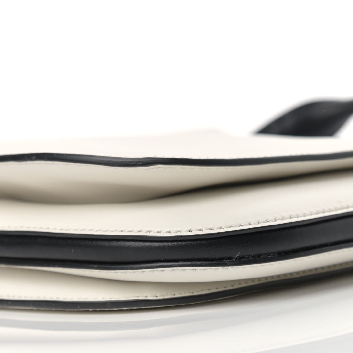 City Calfskin Small Margit Bag White Black