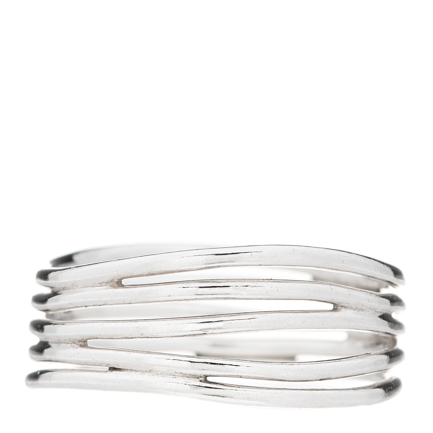 Sterling Silver Elsa Peretti 5 Row Wave Ring 58 8.25