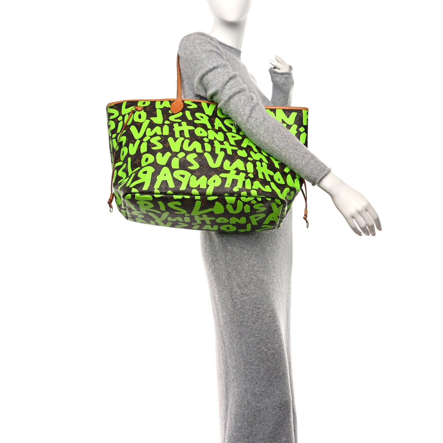 Louis Vuitton Monogram Graffiti Neverfull GM Green 2 of 12