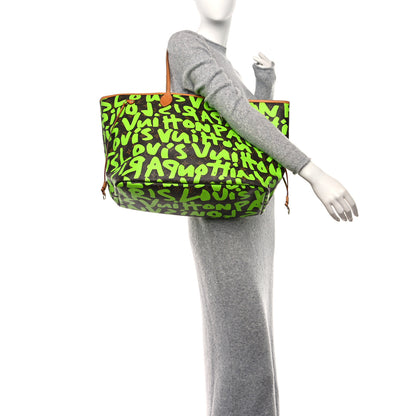 Louis Vuitton Monogram Graffiti Neverfull GM Green 2 of 12