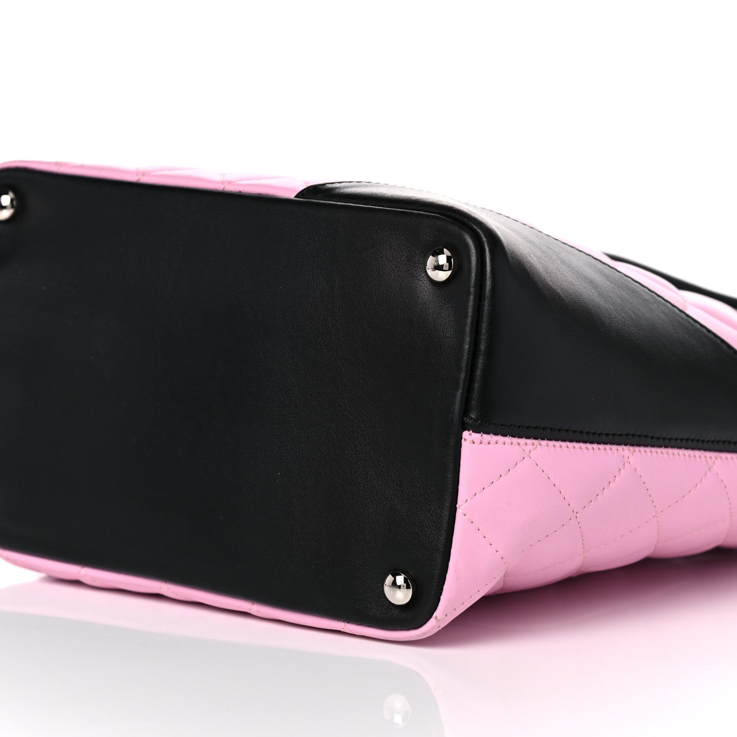Chanel Calfskin Quilted Medium Cambon Tote Pink Black 9 of 9