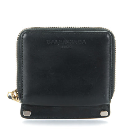 Balenciaga Calfskin Zip Card Wallet Black 1 of 7