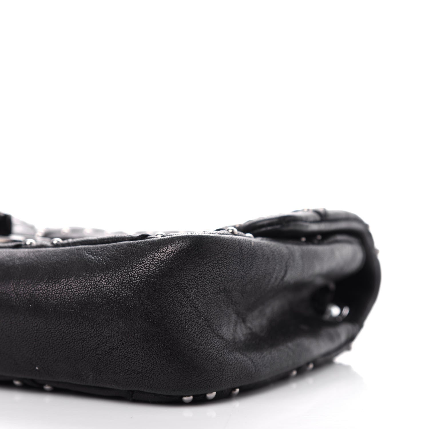 Chanel Washed Lambskin Studded Small Metal Beauty Flap Black 9 of 10