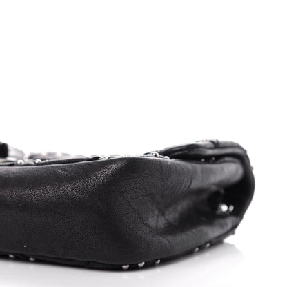 Chanel Washed Lambskin Studded Small Metal Beauty Flap Black 9 of 10