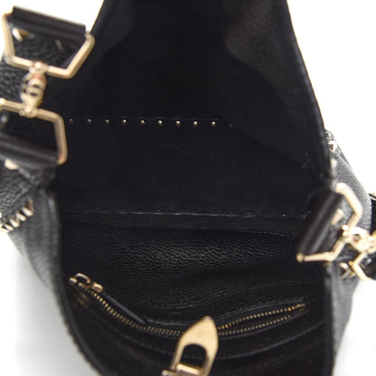 Valentino Garavani Pebbled Calfskin Small Rockstud Flip-Lock Messenger Bag Black 5 of 8