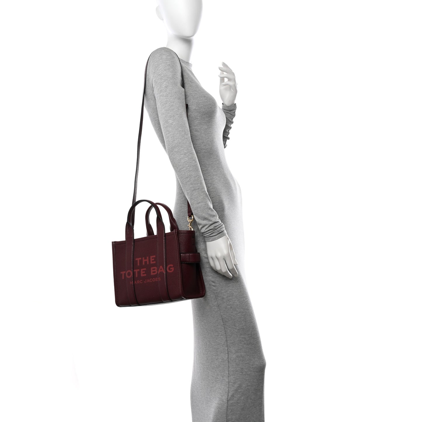 Grained Calfskin Small The Tote Bag Chianti