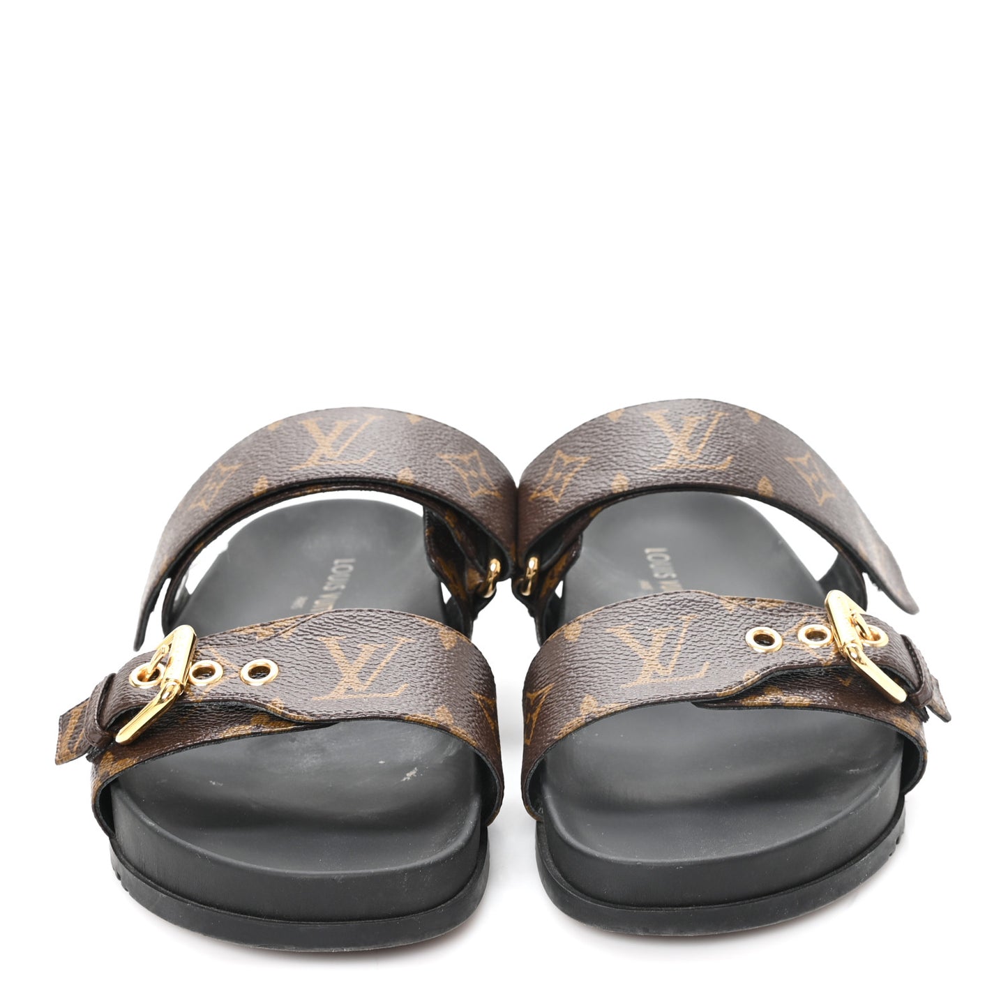 Monogram Bom Dia Mule Sandals 38 Black