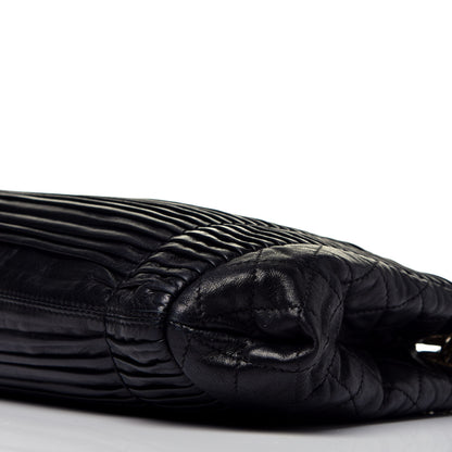 Chanel Lambskin Pleated Shoulder Bag Black 8 of 8