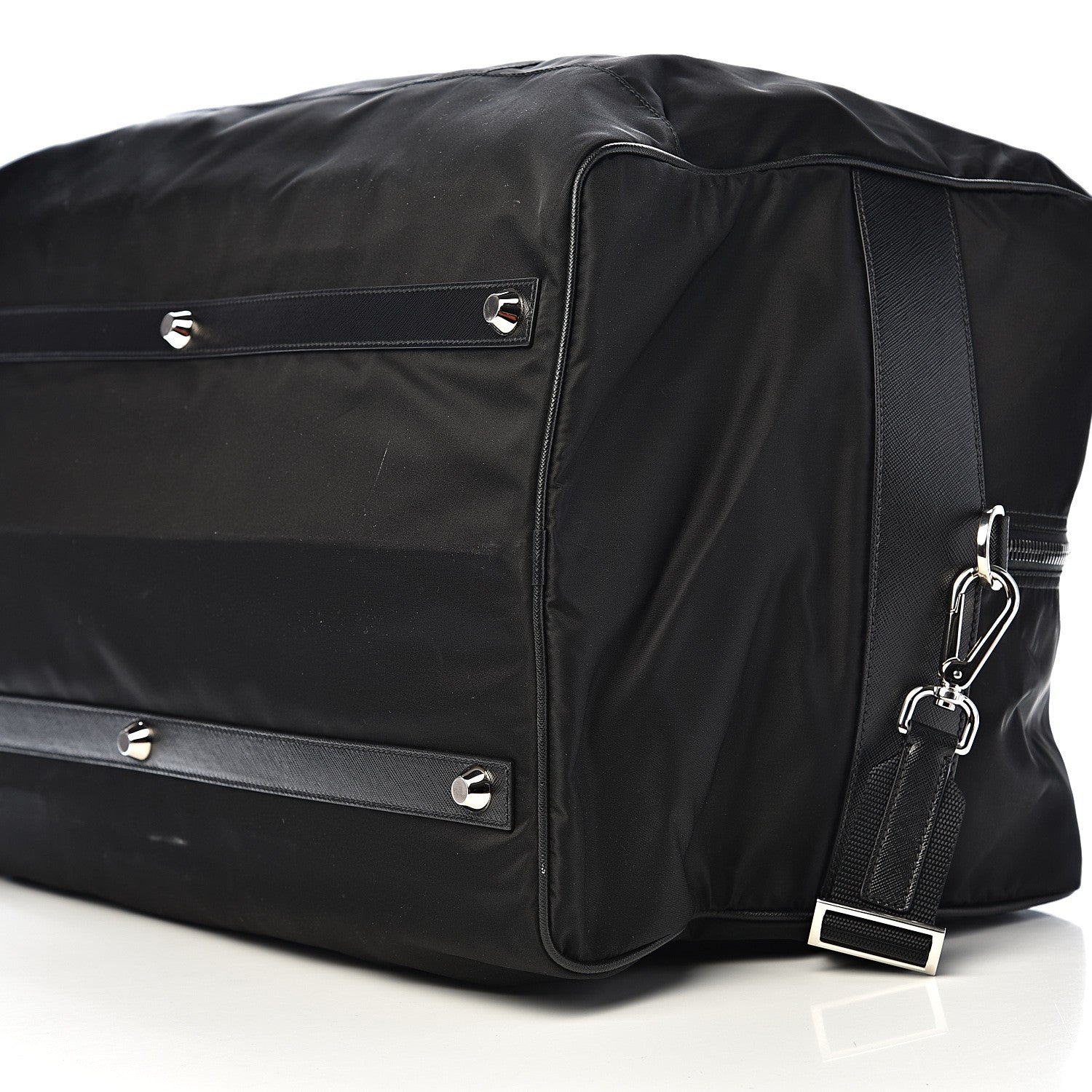 Prada Tessuto Nylon Saffiano Viaggio Carry On Travel Bag Black 10 of 11