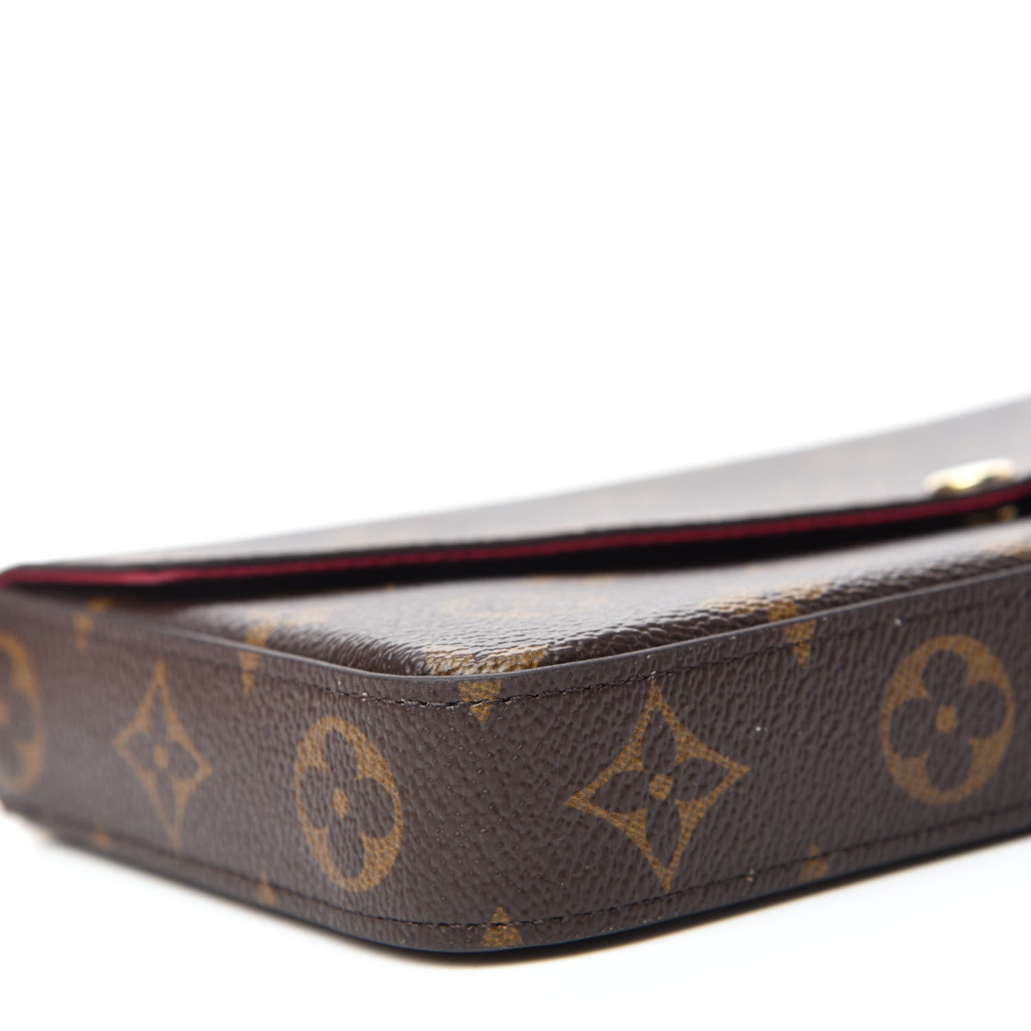 Louis Vuitton Monogram Pochette Felicie Chain Wallet Fuchsia 6 of 11