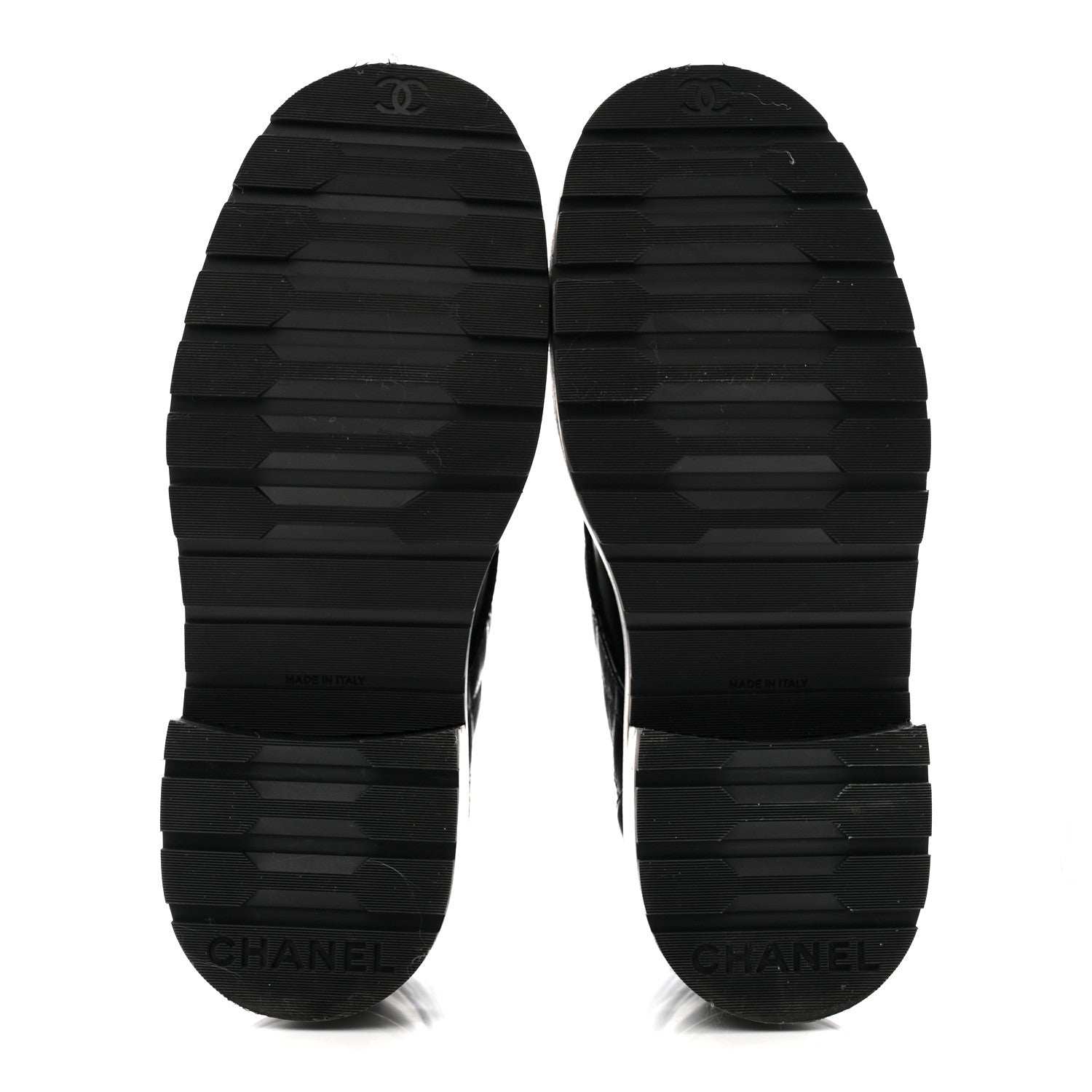 Chanel Shiny Calfskin Quilted Lace Up Combat Boots 36 Black 5 of 11