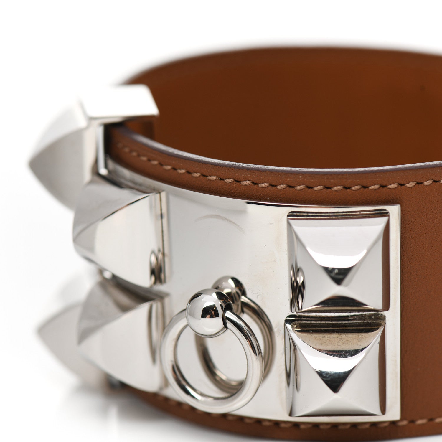 Hermes Barenia Collier De Chien CDC Bracelet L Fauve 8 of 9
