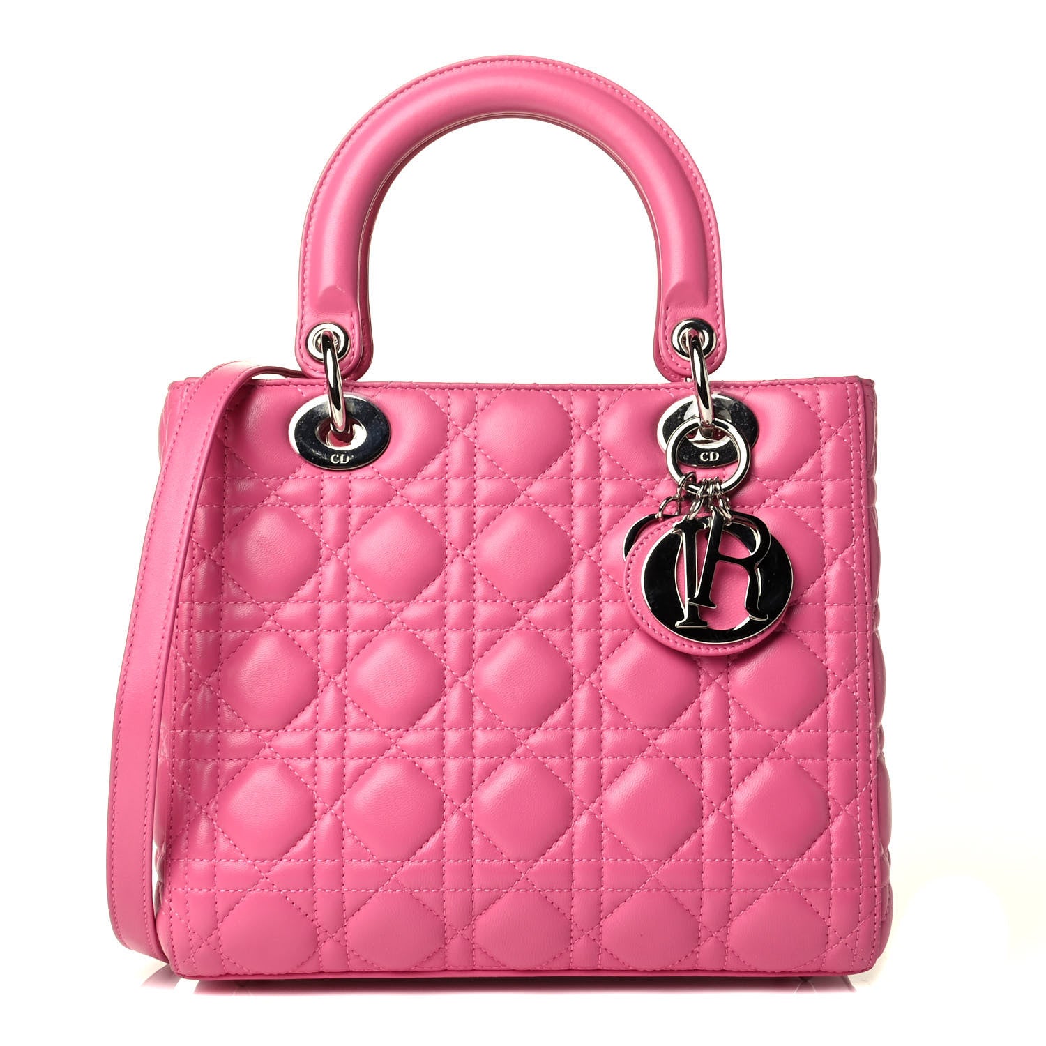 Christian Dior Lambskin Cannage Medium Lady Dior Pink 1 of 7