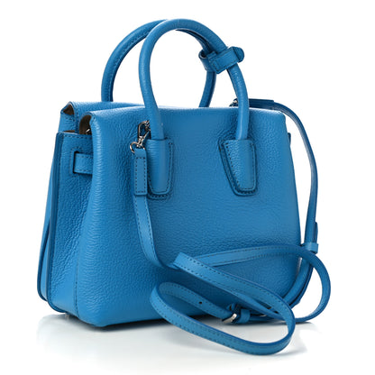 MCM Grained Calfskin Mini Milla Tote Sky Blue 3 of 8