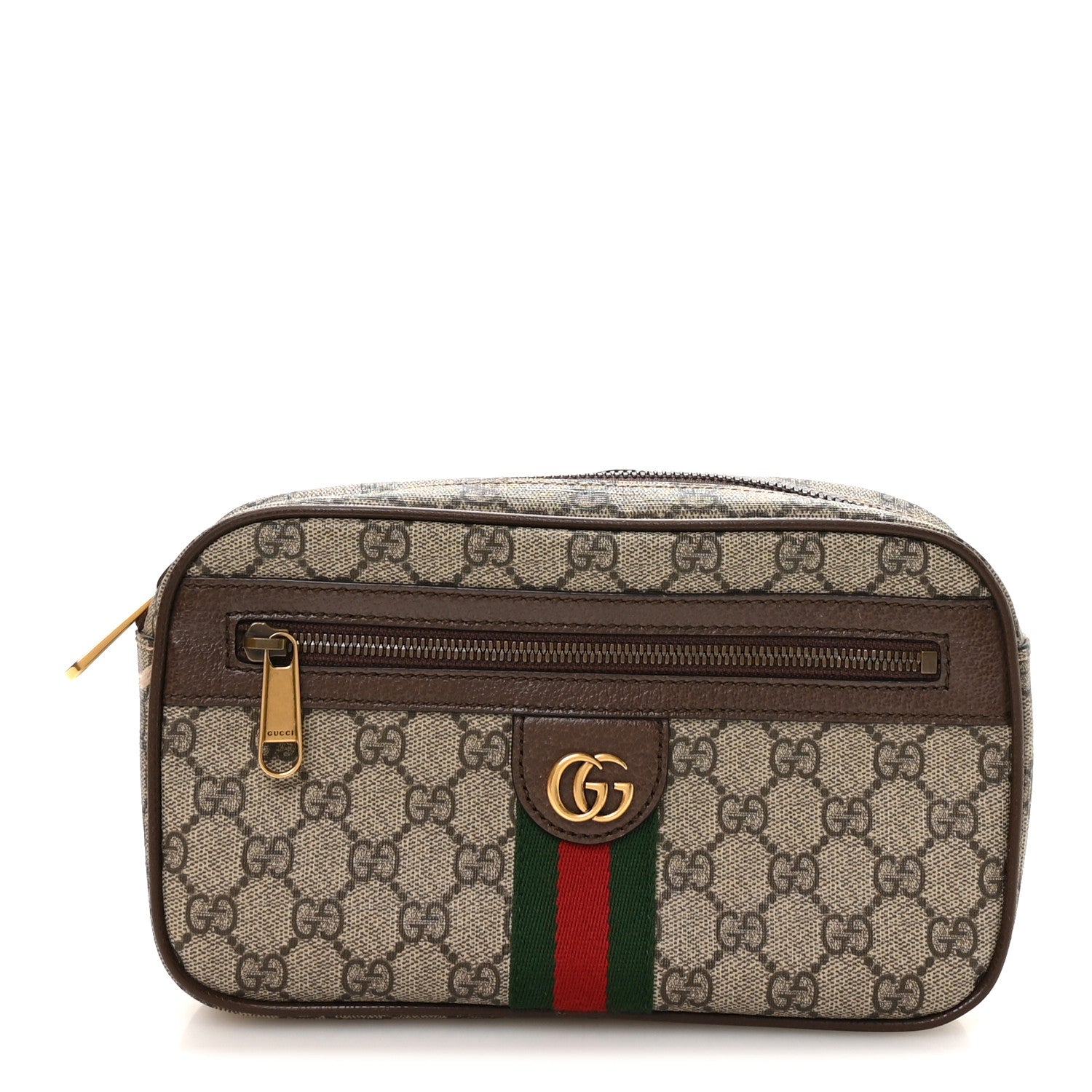 Gucci Soft GG Supreme Monogram Medium Ophidia Belt Bag Dark Brown 1 of 11
