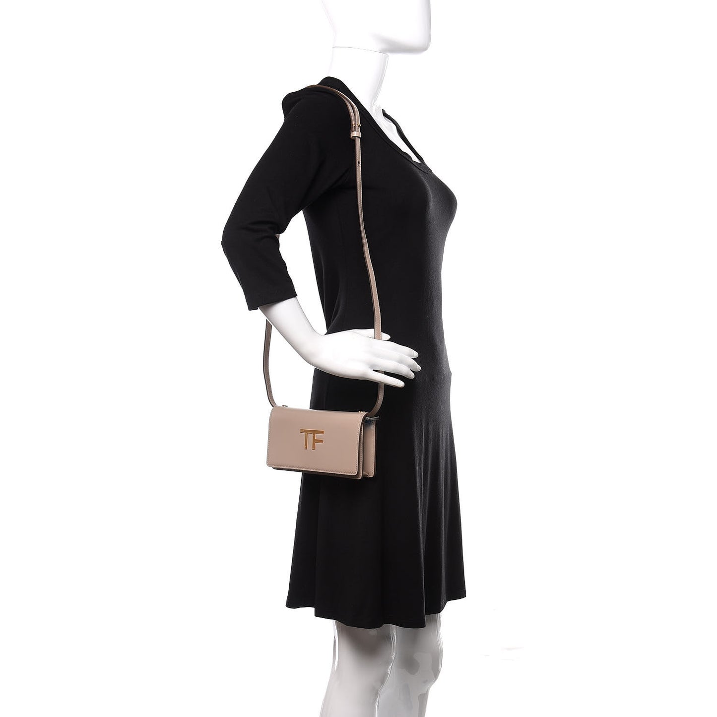 Calfskin Icon Crossbody Bag Silk Taupe