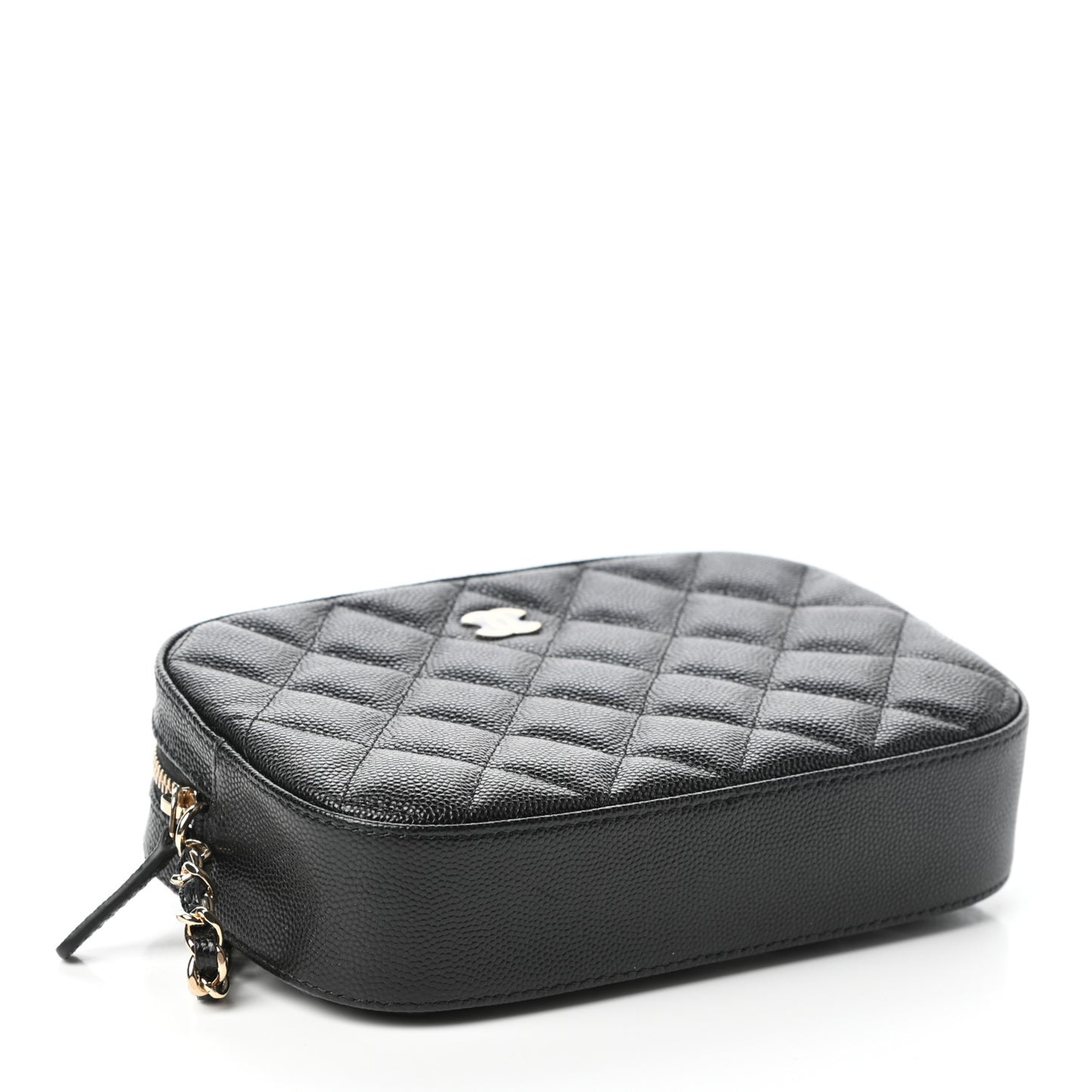 Caviar Quilted Vanity With Chain Black