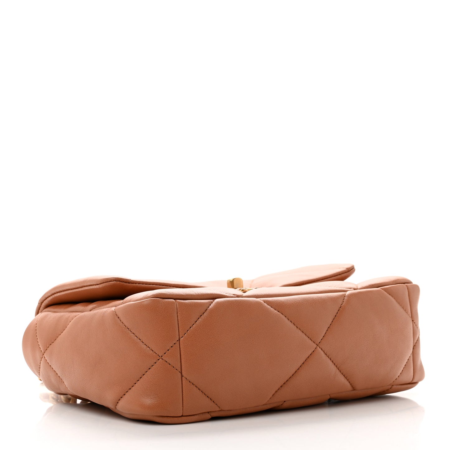 Lambskin Quilted Medium Chanel 19 Flap Brown