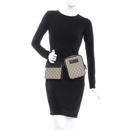 Gucci GG Supreme Monogram Web Belt Bag Black 2 of 9