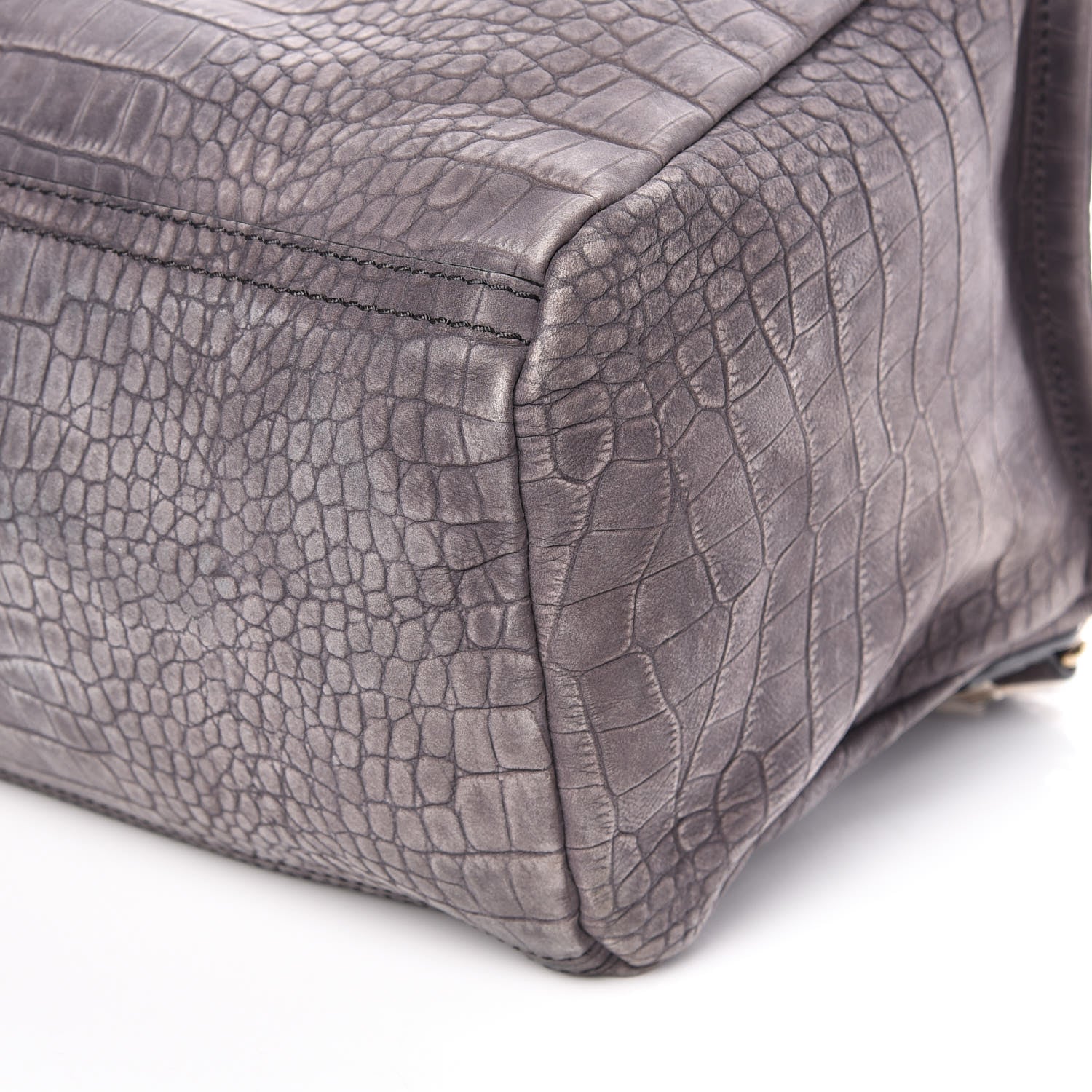 Givenchy Nubuck Crocodile Embossed Medium Pandora Grey 6 of 9