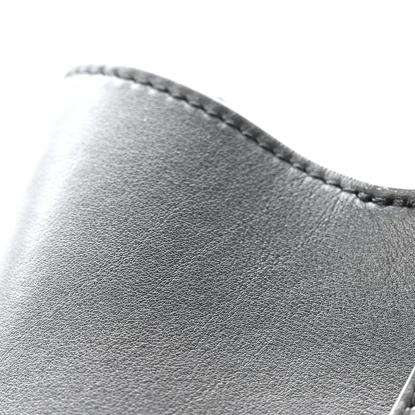 Smooth Calfskin Mini Pebble Bucket Bag Black