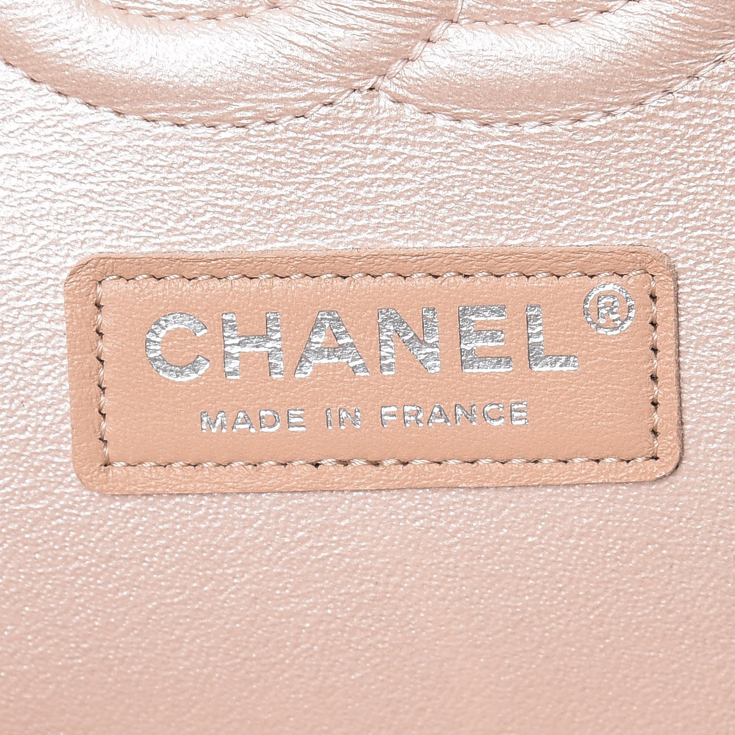 Chanel Metallic Caviar Chevron Quilted Medium Double Flap Light Gold 9 of 11