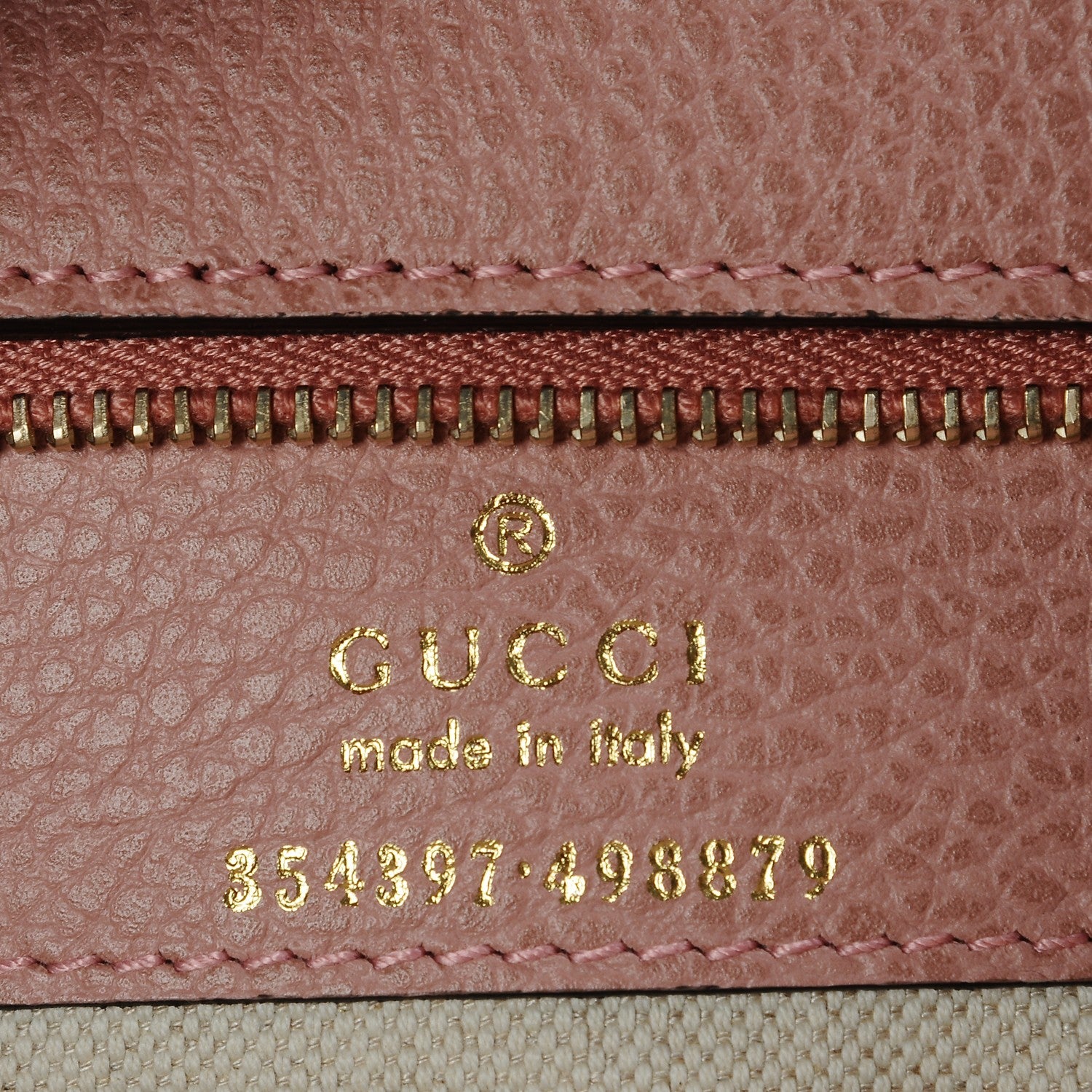 Gucci Dollar Calfskin Medium Swing Tote Grey Field Soft Pink 6 of 6