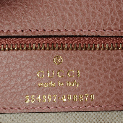 Gucci Dollar Calfskin Medium Swing Tote Grey Field Soft Pink 6 of 6