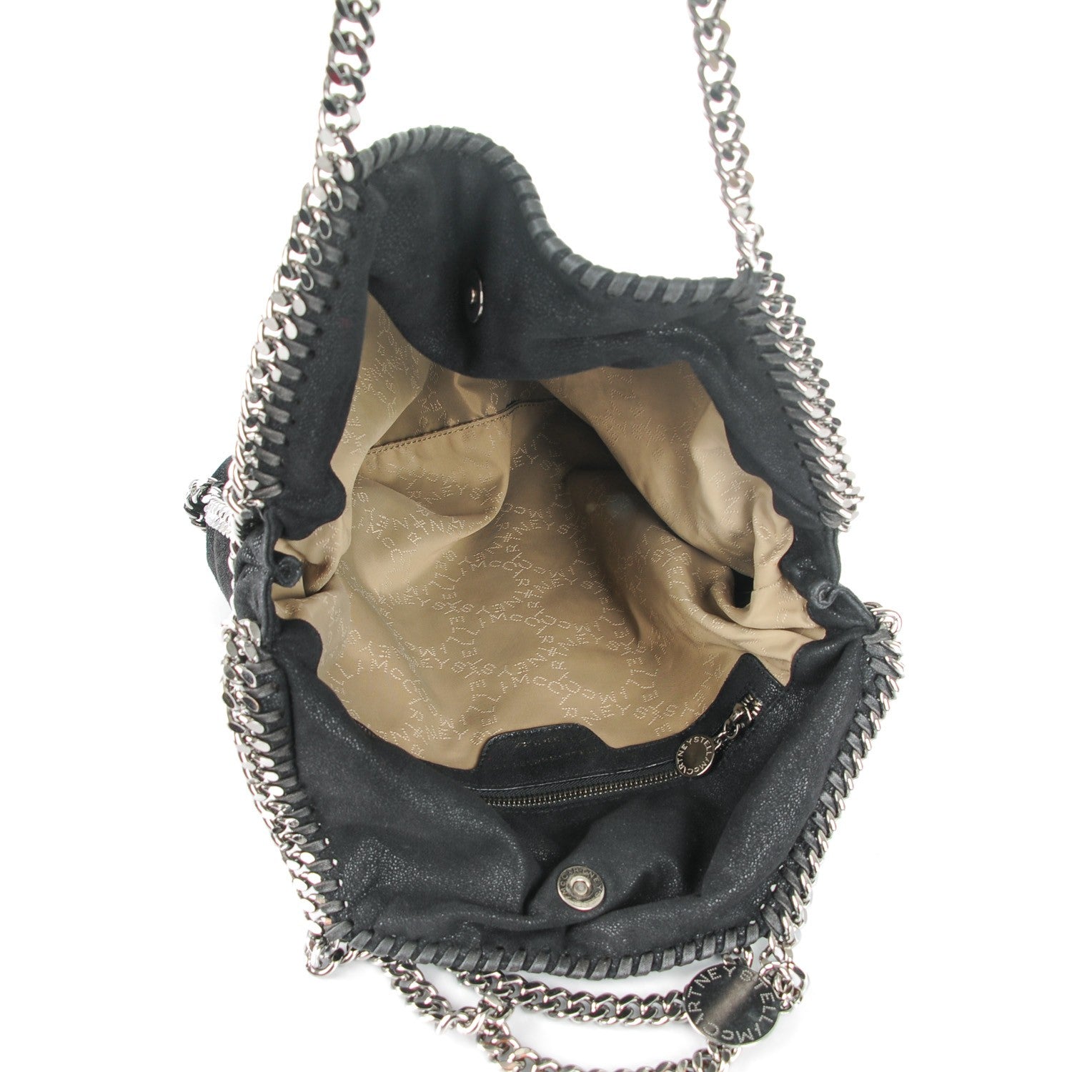 Stella McCartney Shaggy Deer Falabella Fold Over Tote Black 5 of 7